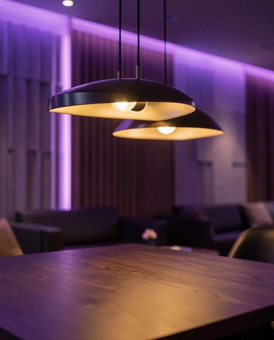 Detal oświetlenia w wnętrzach Krakow Lounge