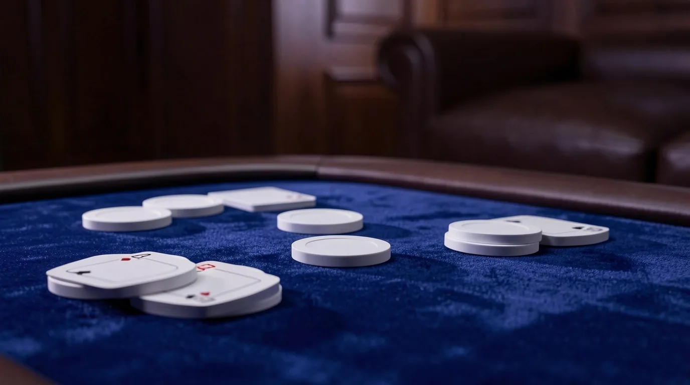 Karty i żetony pokerowe w Poker Lounge Krakow Lounge