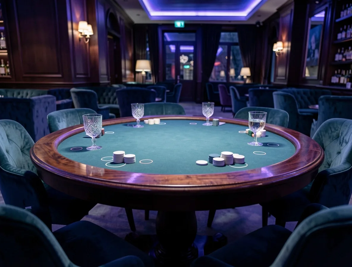 Stół do pokera w Poker Lounge Krakow Lounge